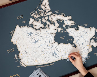 Canada Push Pin Travel Map: Adventure Tracker