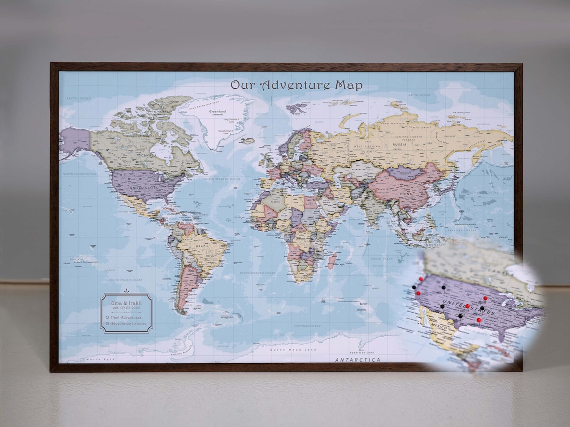 Travel Map Push Pin - Il Pw30 