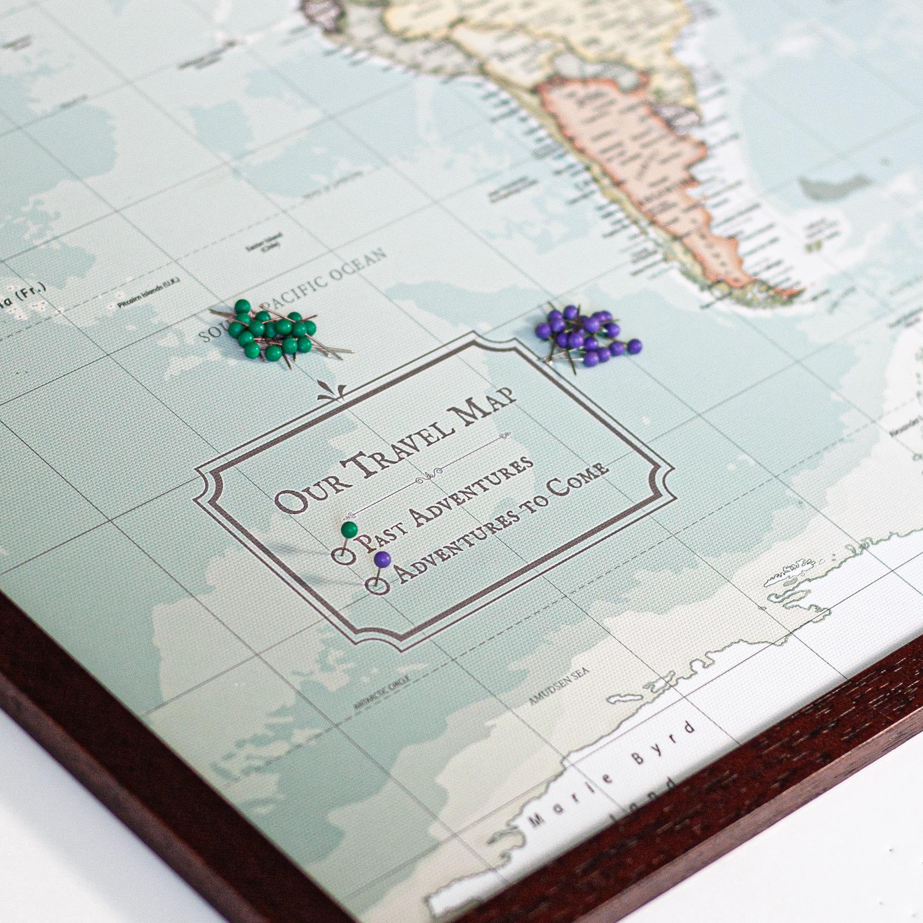 Push Pin Travel Map – Adventure Wall Map With Pins - Etsy Australia