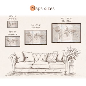 Available map sizes example