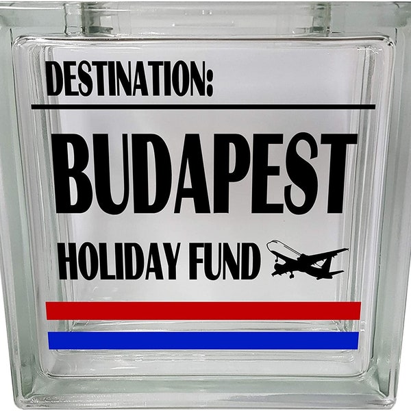 Destination (Variations) Fonds de vacances Clear View Décoration Bloc de verre Money Box