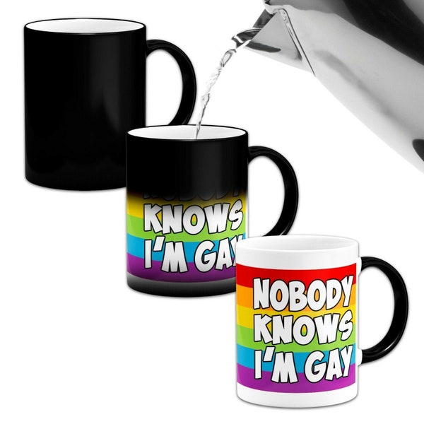 Niemand weiß, dass ich Gay Heat Farbwechsel Tasse bin