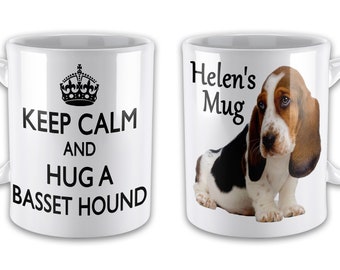 Keep Calm And Hug A Bassett Hound Cushion Cover With Inner/Insert Keep Calm And Hug A Bassett Hound Cushion Cover With Inner/Insert