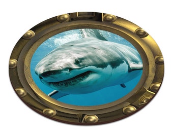 Shark Porthole Mug Round Coaster