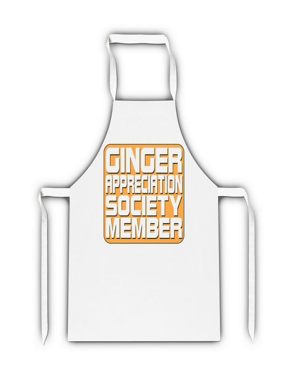 Ginger Appreciation Society Member White Adult Apron Etsy Canada