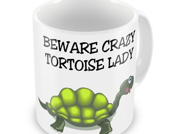 Beware Crazy Tortoise Lady Funny Novelty Gift Mug - Variation