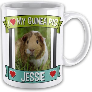 Personalised I Love My Guinea Pig (Any Name & Any Image) Cute Novelty Gift Mug