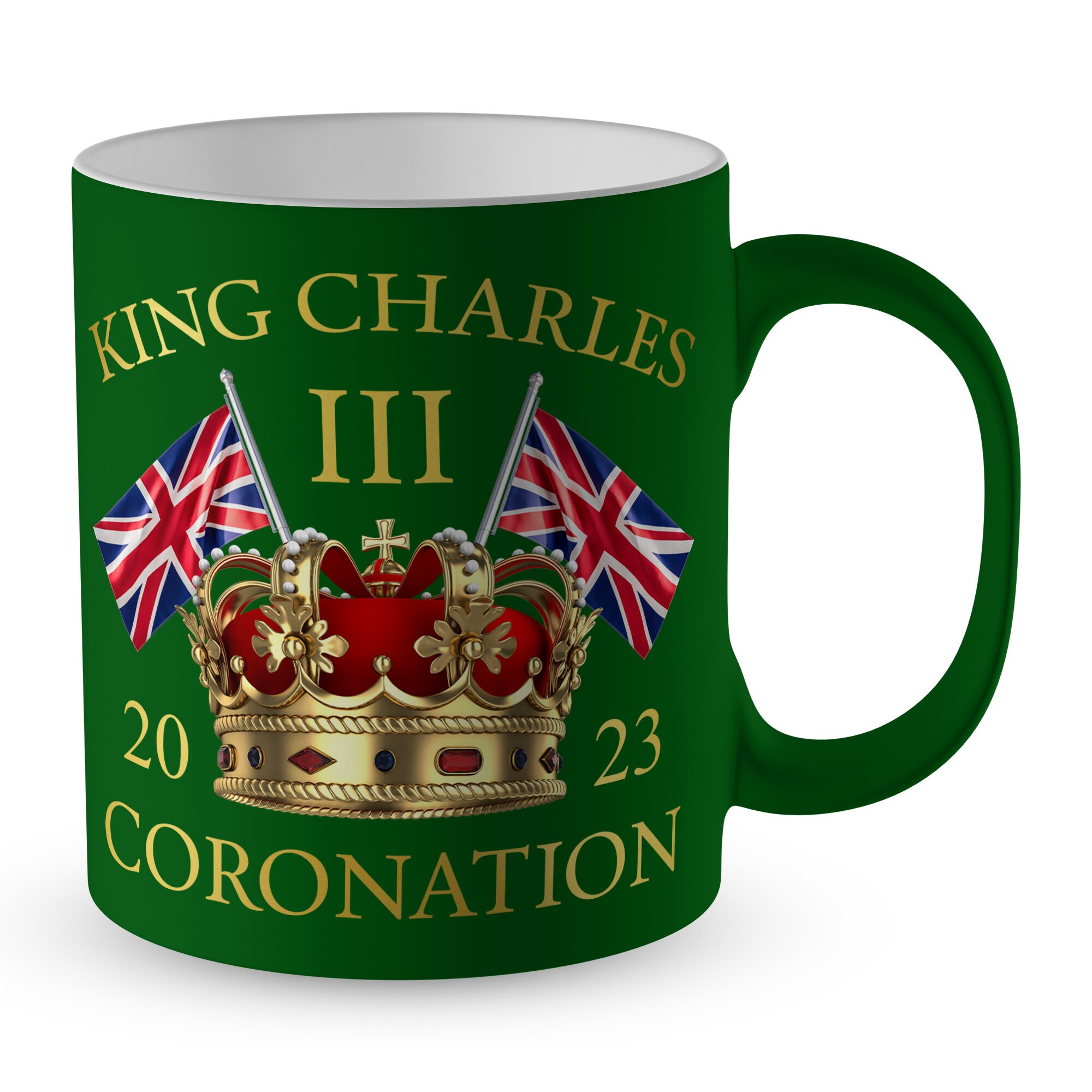 King Charles III 2023 Coronation Satin Coated Coloured Premium Novelty
