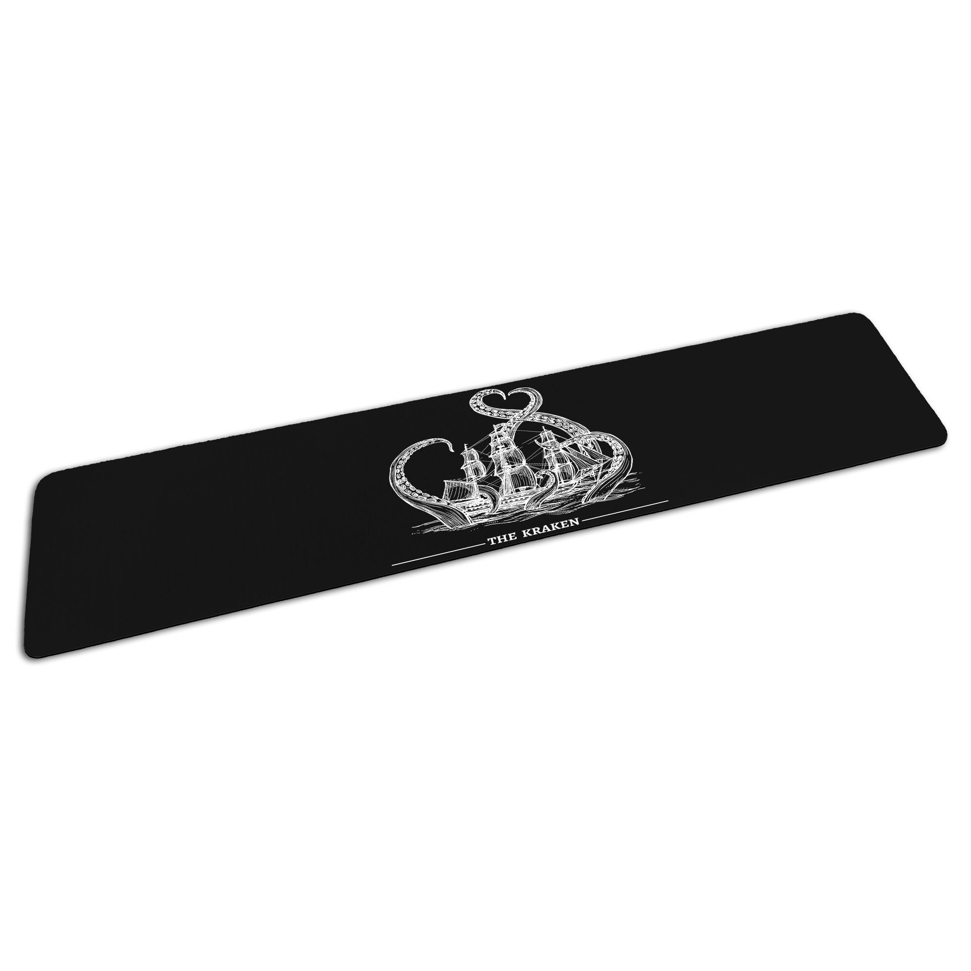 The Kraken Black Rubber Bar Runner/bar Mat Small Etsy UK