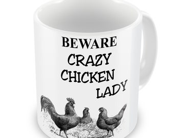 Crazy Chicken Lady Funny Novelty Gift Mug - Variation