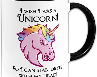 Wish I Was A Unicorn Kill People Idiots Funny Cushion Cover Wish I Was A Unicorn Kill People Idiots Funny Cushion Cover
