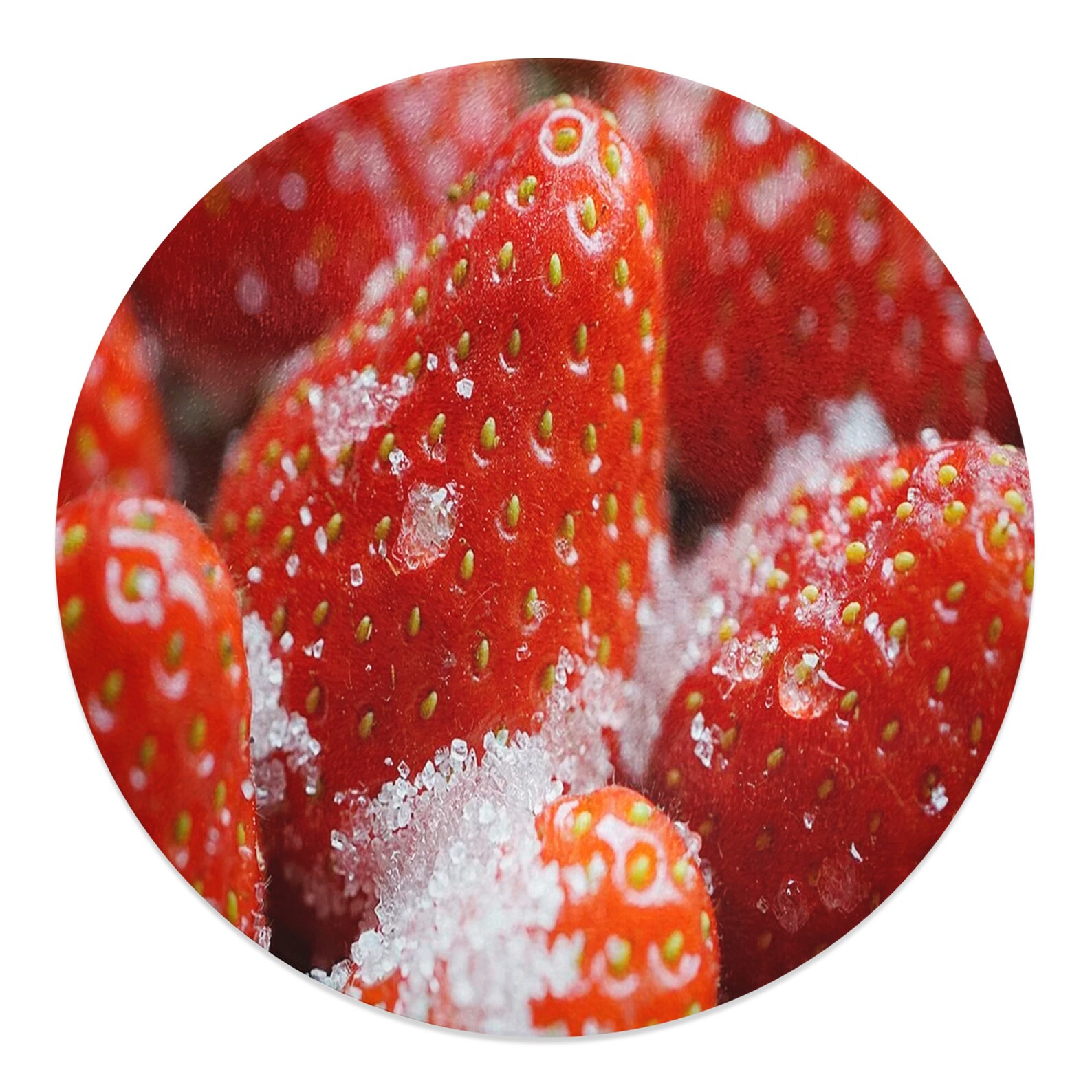 30cm Round Sugar Coated Strawberries Tempered Glass Chopping Etsy