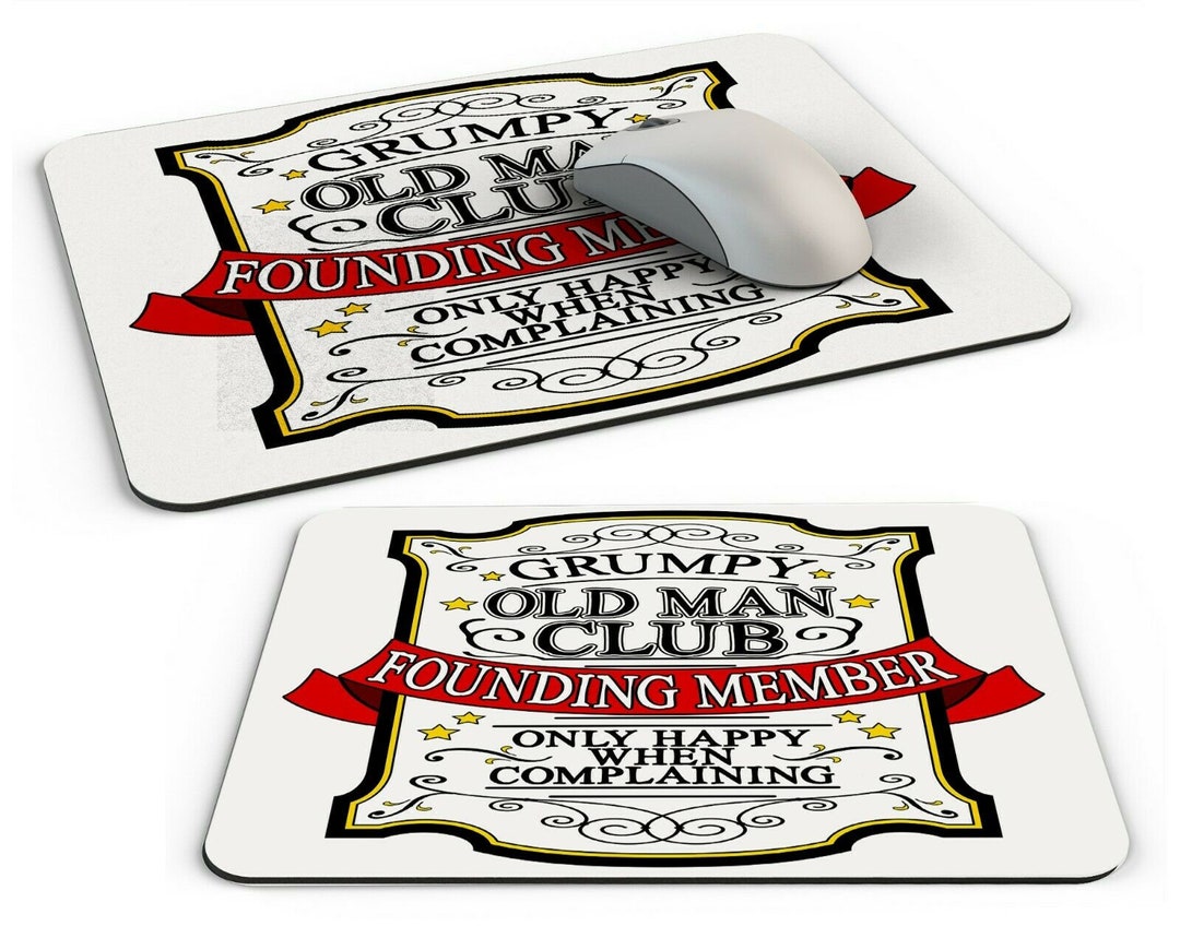 Grumpy Old Man Club Funny Computer PC Mousemat - Etsy