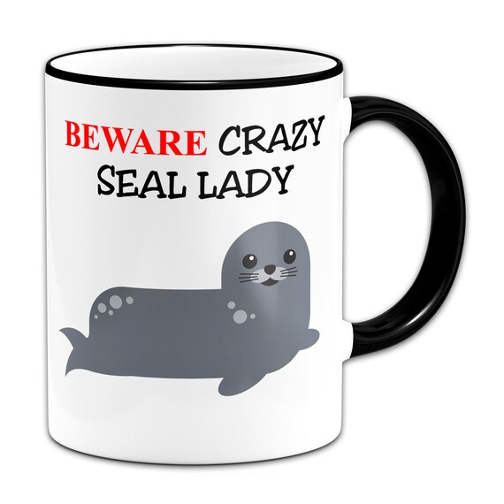 Beware Crazy SEA LION Lady Funny Novelty Gift Mug Beware Crazy SEA LION Lady Funny Novelty Gift Mug