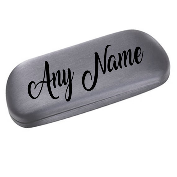 Personalised Silver Satin Finish Curved Metal Glasses Case - (Newcastle)