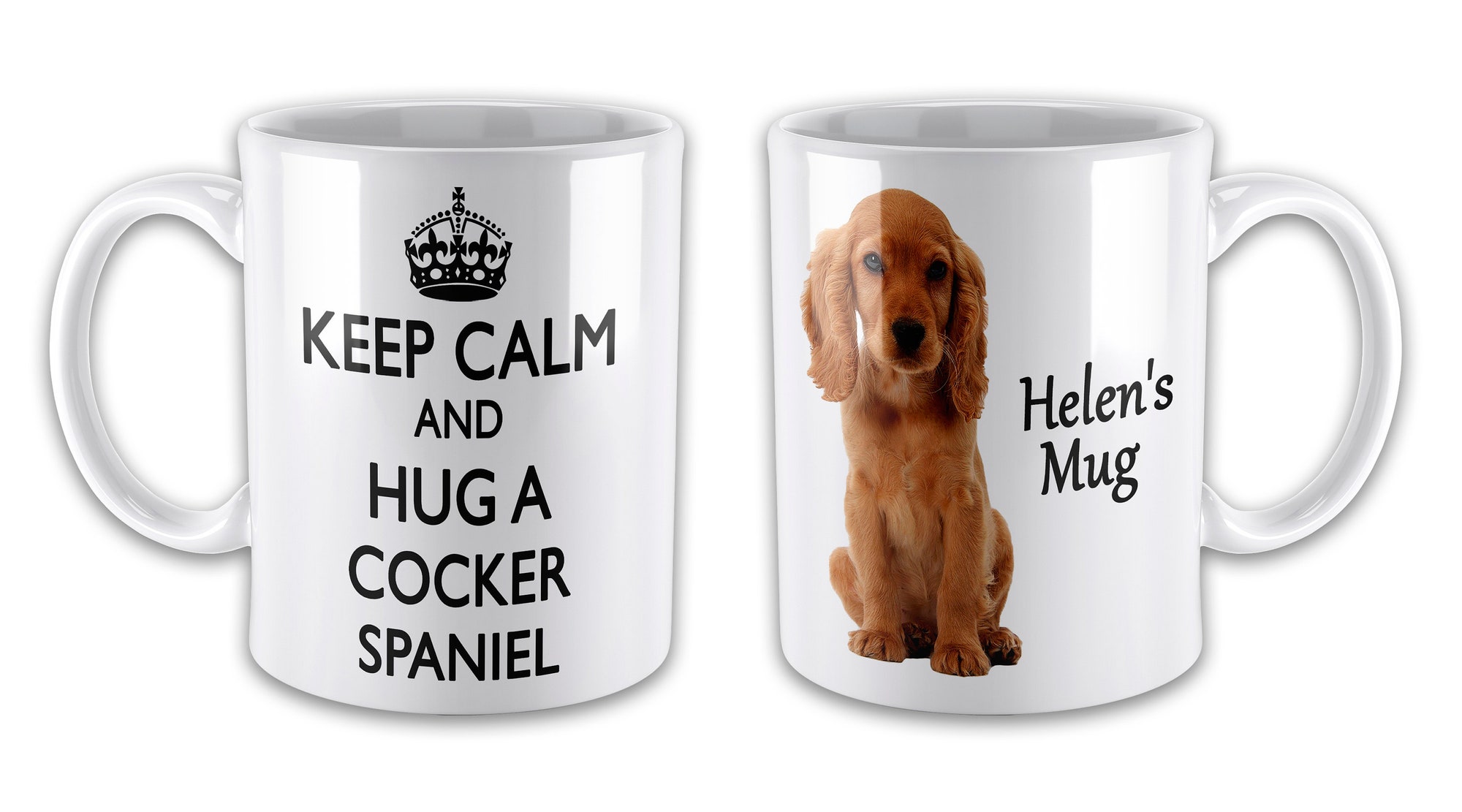 Discover Keep Calm And Hug A Cocker Spaniel  - Customize Caneca De Cerâmica Clássica