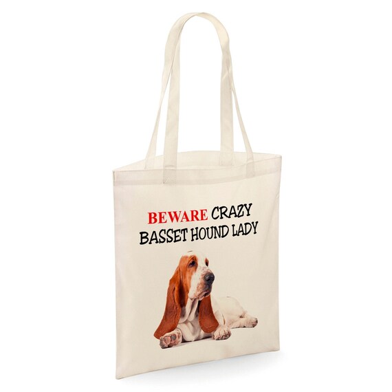 Basset hound store tote bags