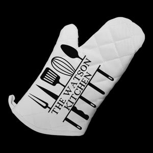 Personalised The Family Kitchen Novelty Padded Oven Glove