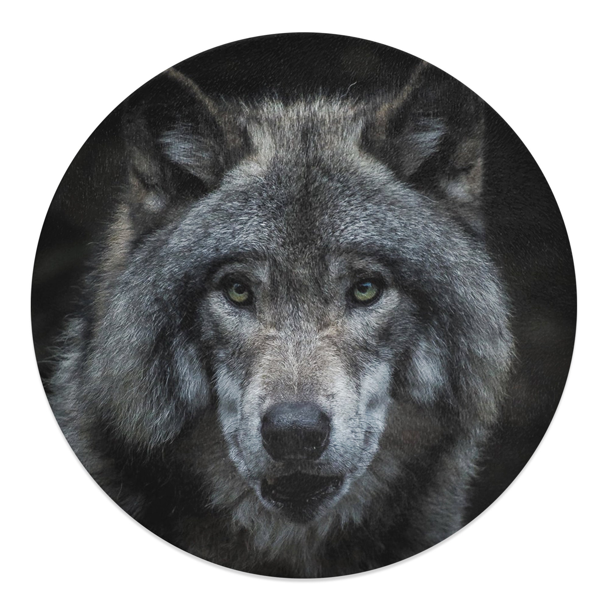 30cm Round Wolf Facetempered Glass Chopping Board - Etsy UK
