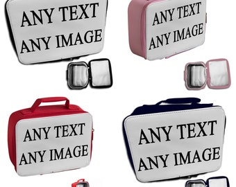 Personalised Any Image or Text Insulated Lunch Bag - Various Colours