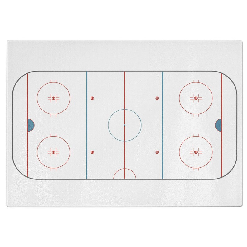 Ice Hockey Rink Tempered Glass Chopping Board Variations Etsy