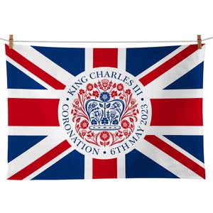 To Commemorate King Charles III Coronation 2023 Novelty Tea Towel