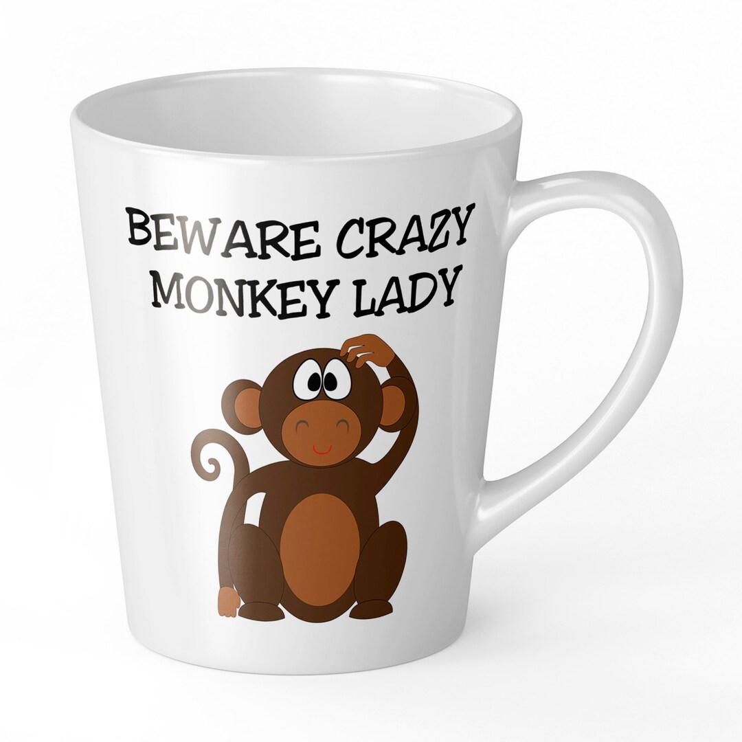 Sottobicchiere Divertente Crazy Monkey Lady - Regalo Originale Per Amiche