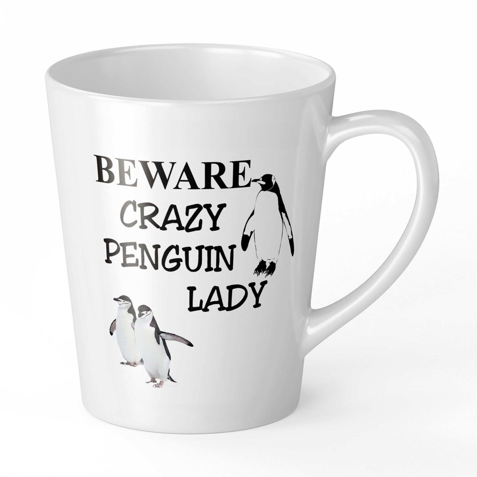 Beware Crazy Penguin Lady Novelty Gift Mug