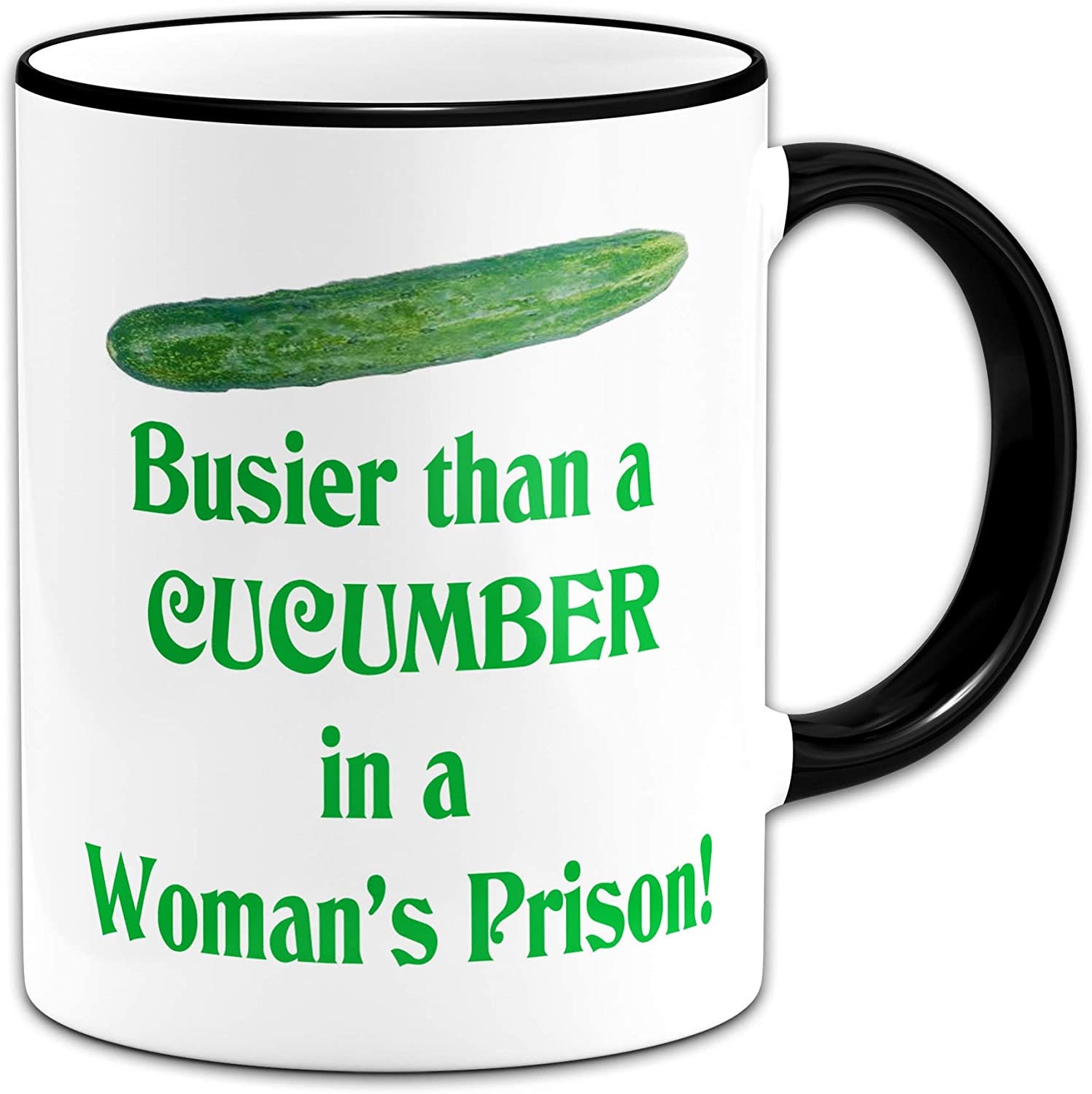 14oz Busier Than A Cucumber In A Woman's Prison Funny Aluminium Travel Mug 