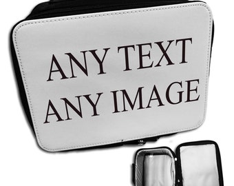 Personalised Any Image or Text Insulated Lunch Bag - Black