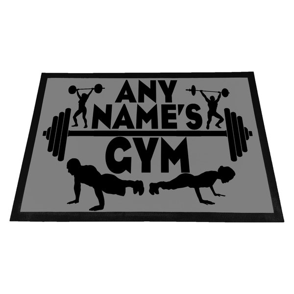 Personalised Your Own Gym Name Rubber Doormat - Variation