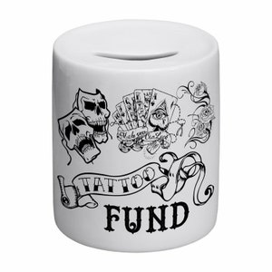 Tattoo Fund Novelty Ceramic Money Box