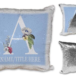 Sequin sales initial pillow