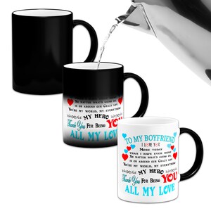 To My Boyfriend I Love You More Today Than I.. Novelty Heat Colour Changing Mug