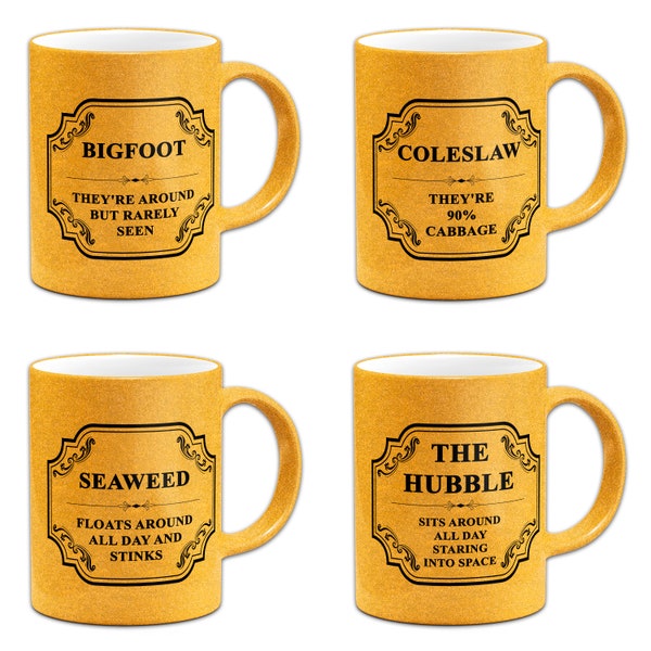 Co-Worker Nicknames Funny Pearl Gold Glitter Novelty Gift Mug - Variation
