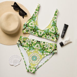Mosaic 4a Recycled high-waisted bikini