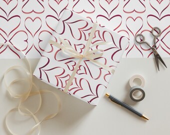 Hearts 1 Wrapping paper sheets