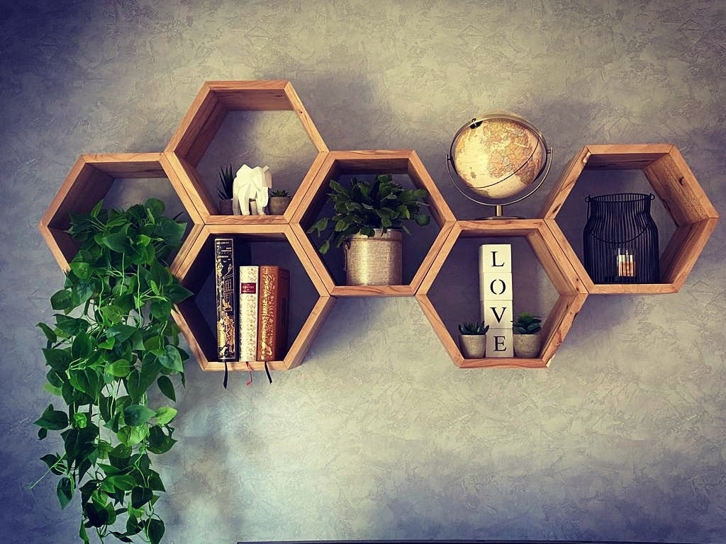 Étagère Héxagone - Bloc à Suspendre Décoration Murale