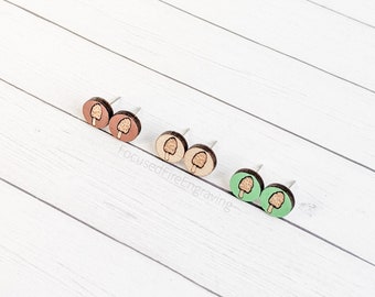 Morel Earrings l Mushroom Stud Earrings l Mushroom Hunter l Novelty Earrings l Mushroom Gift l Men's Jewelry l Women's Jewelry