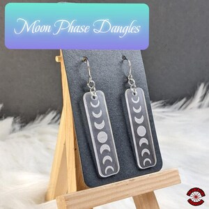 Moon Phase Earrings l Moon Phase Jewelry l Gift l Birthday l Mom l Teacher l Acrylic Earrings l Novelty Earrings l Miss Moon l Moon Vibes