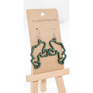 Frog Dangles l Frog Earrings l Frogs l Novelty Earrings Frogcore l Cottagecore l Frog Gift l Birthday l Frog Lover l Frog Earring Gift l