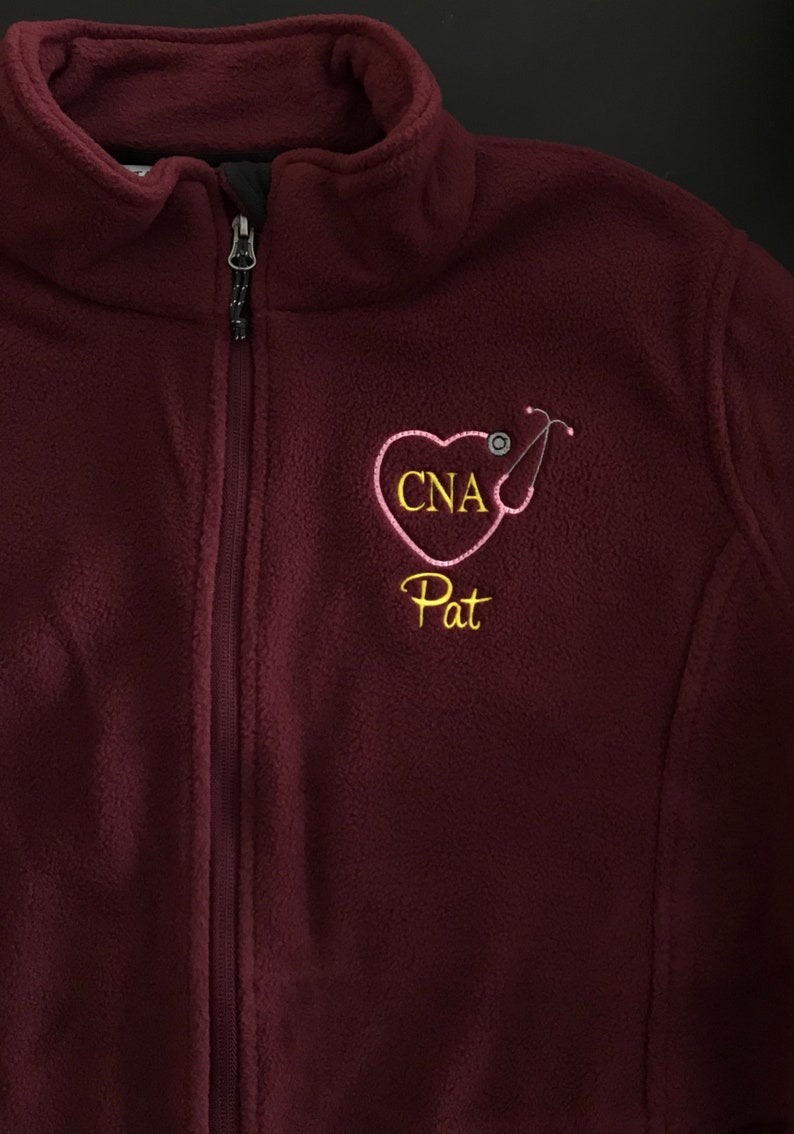 CNA Fleece Jacket Nursing Student Gift Christmas Gift Full Etsy