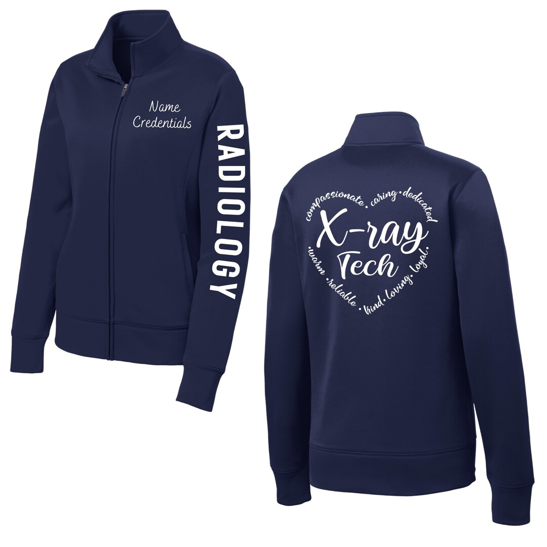 Radiology Jacket. Xray Jacket. Xray Tech. Polyester Fleece. White