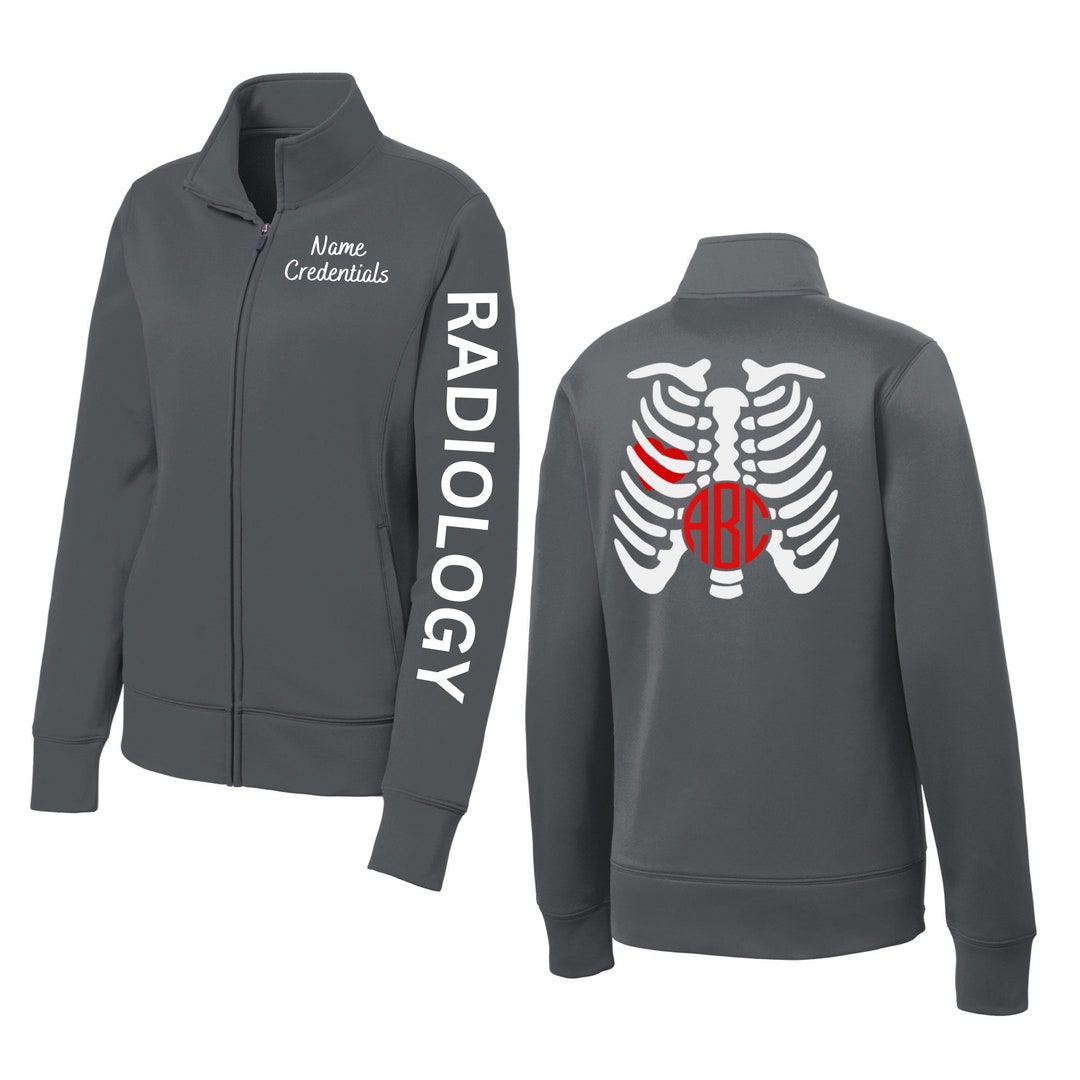Radiology Jacket. Radiologist. Rib Cage. Polyester Fleece. Nursing