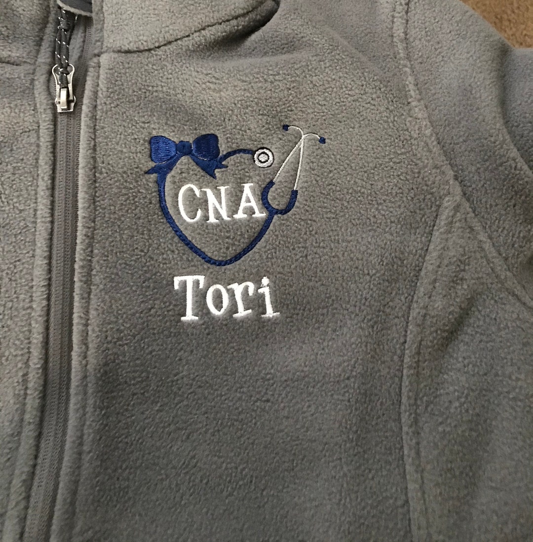 CNA Fleece Jacket, Nursing Student Jacket, Personalized Christmas Gift