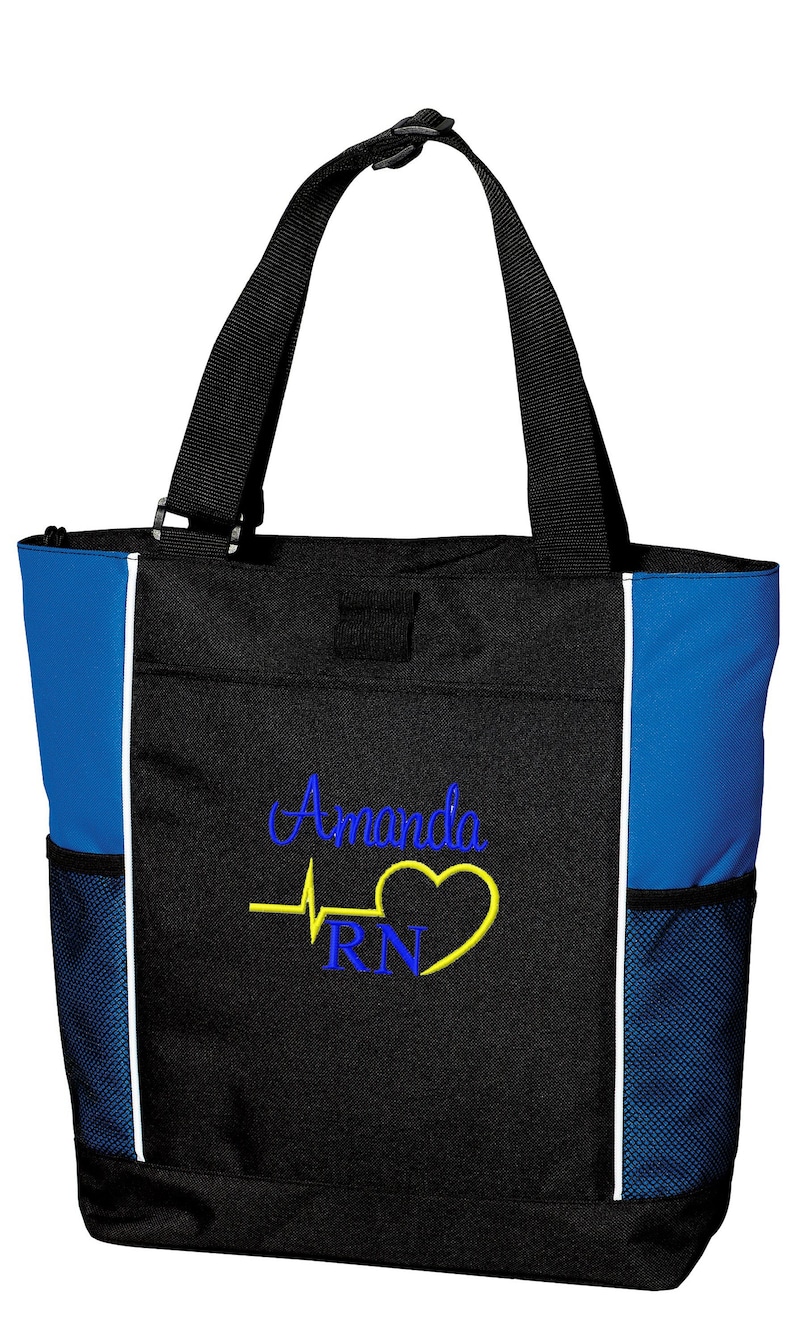 Personalized RN Tote Bag. CNA Tote Bag. Heartbeat Tote Bag. Etsy