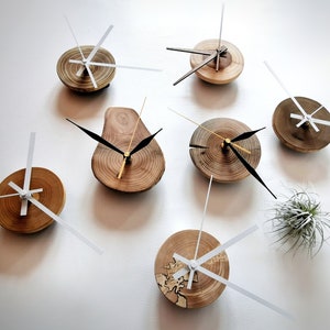 Unique silent wooden clock/ Simple modern clock for wall/ Small wood wall clock/ Unique gift