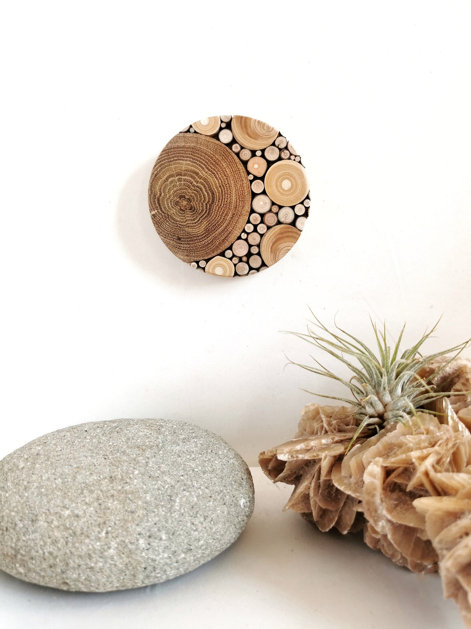 Small half moon wood wall art/ Celestial Boho home decor/ Etsy