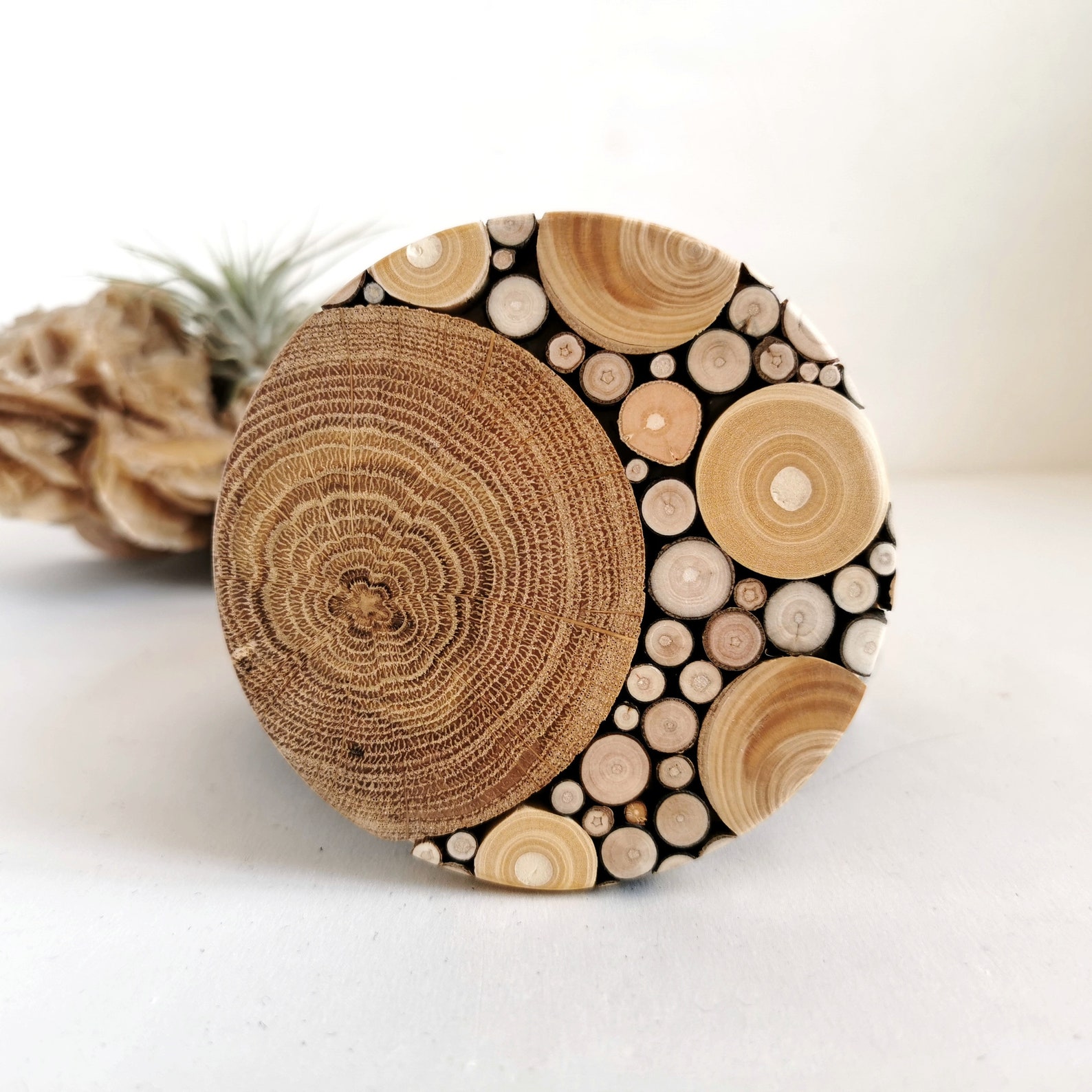 Small half moon wood wall art/ Celestial Boho home decor/ Etsy