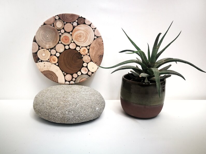 Wood Wall Art Circle/ Colorful Wood Wall Decor/ Wood Wall Etsy